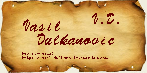 Vasil Dulkanović vizit kartica